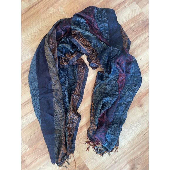 Azalea Bellagio Silk Jacquard Scarf/Pashmina - Picture 1 of 3